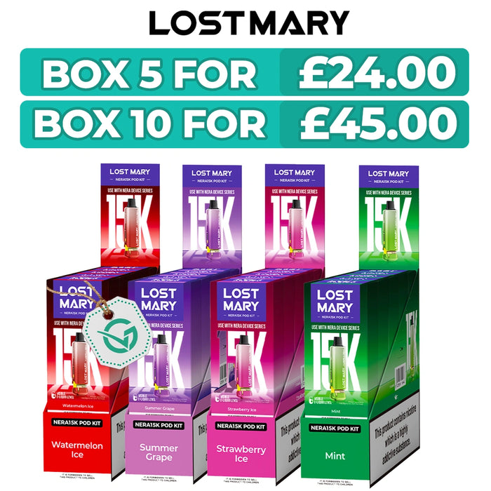 Lost Mary Nera 30000 Box of 5 & 10
