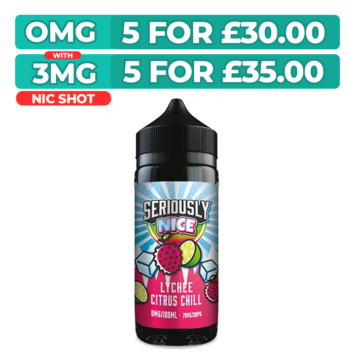 Doozy Seriously Nice Lychee Citrus Chill 100ml Shortfill E-Liquid