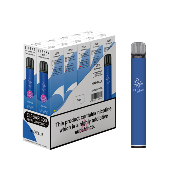 Elf Bar 600 Prefilled Pod Kit - Box of 10