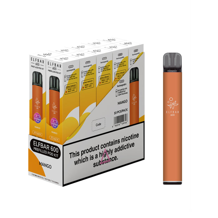 Elf Bar 600 Prefilled Pod Kit - Box of 10