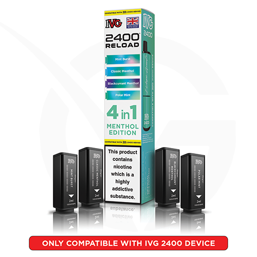 Menthol Edition IVG 2400 4-in-1 refill Pods