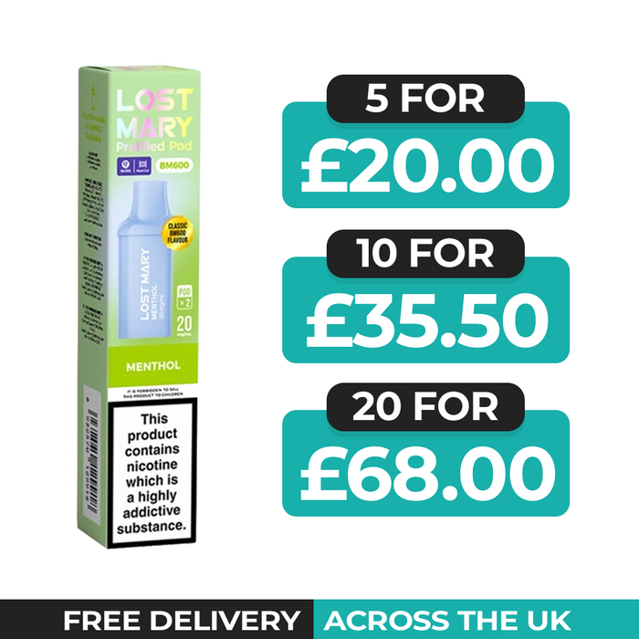 Lost Mary BM600 Menthol Prefilled Refill Pods