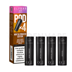 Mint & Tobacco Edition 4 in 1 Prefilled Pods By Elf Bar 