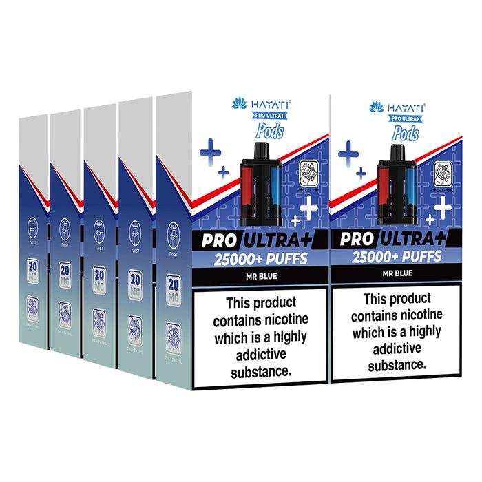 Hayati Pro Ultra Plus 25000 Puffs Pods Box of 5