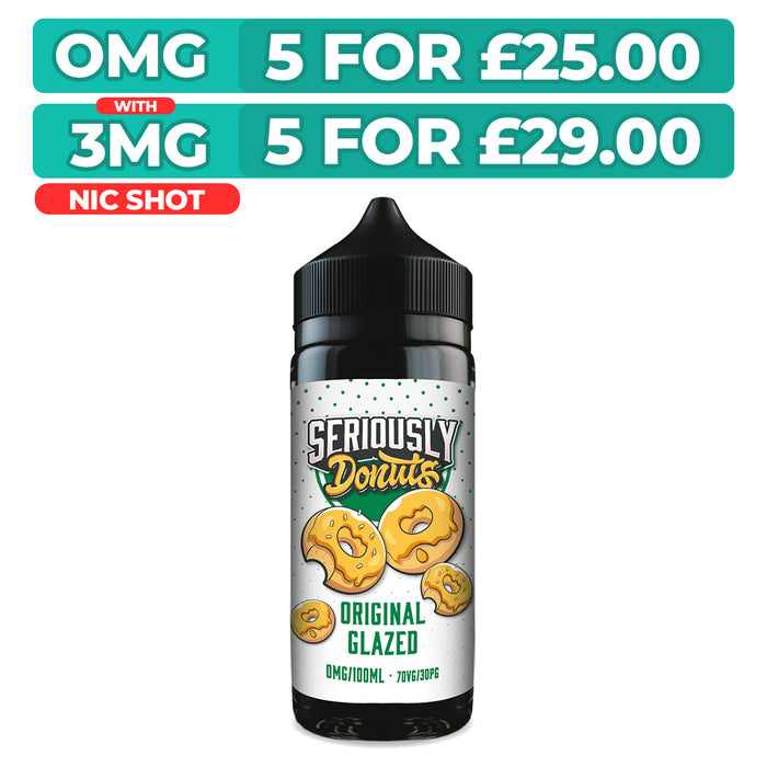 Original Glazed 100ml Shortfill E-Liquid By Seriously Donuts
