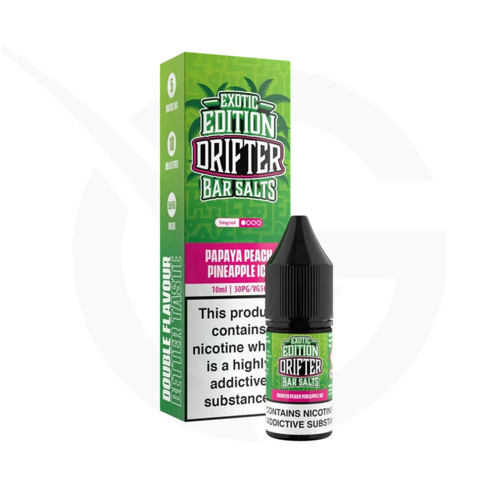 Drifter Exotics Papaya Peach Pineapple Ice Nic Salt E-Liquid