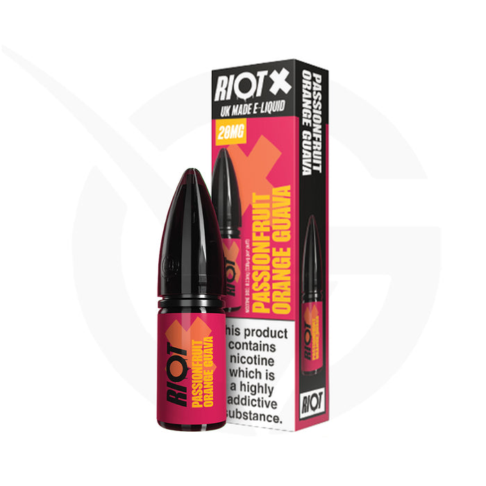 Passion fruit Orange Guava Nic Salt E-Liquid By Riot X