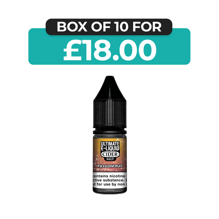 Passion Fruit Cider 10ml Nic Salt E-Liquid by Ultimate Juice