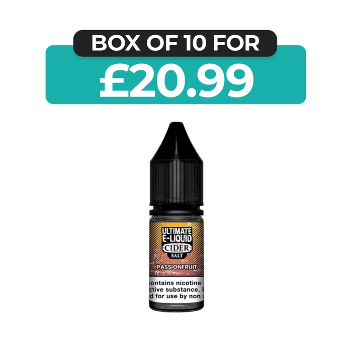 Passion Fruit Cider 10ml Nic Salt E-Liquid by Ultimate Juice