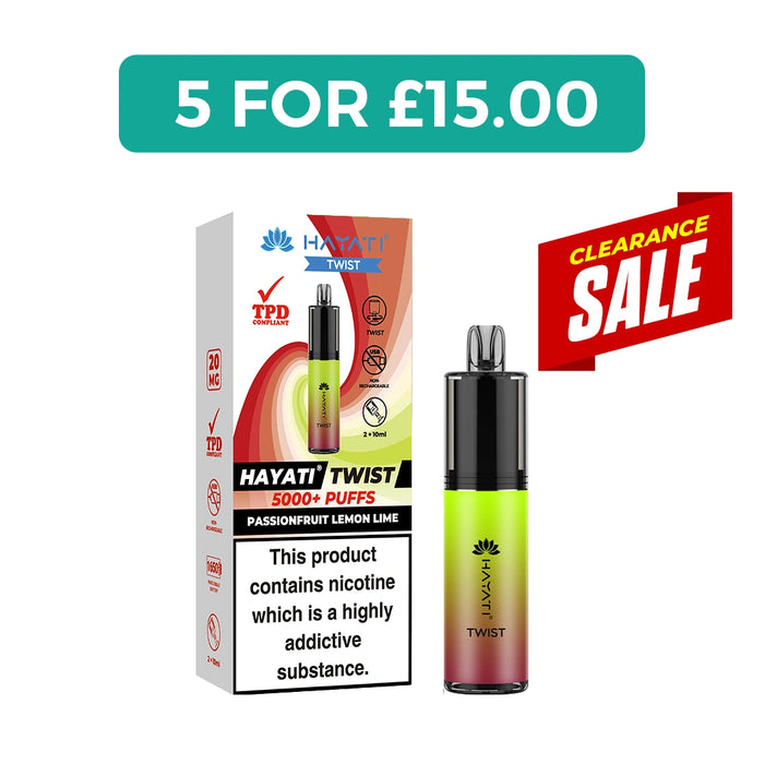 Hayati Twist 5000 5K Puffs Reuseable Vape Kit