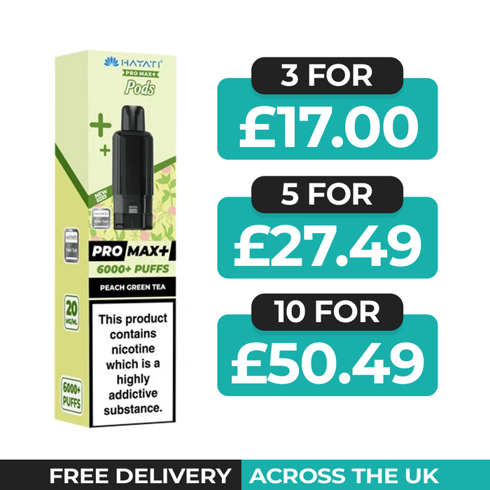 Hayati Pro Max Plus Peach Green Tea Refill Pods