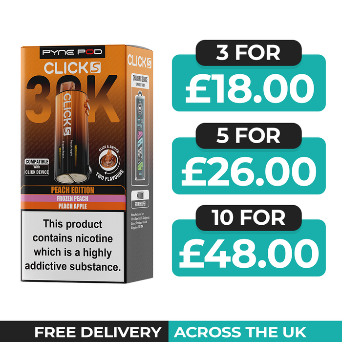 Pyne Pod Click S 30K Peach Edition Refill Pods