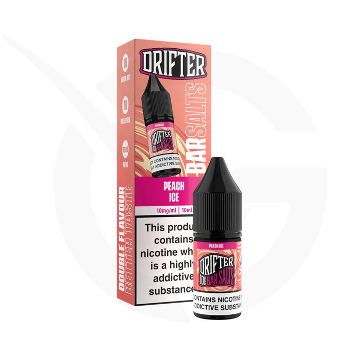 Peach Ice 10ml Nic Salt E-Liquid By Drifter