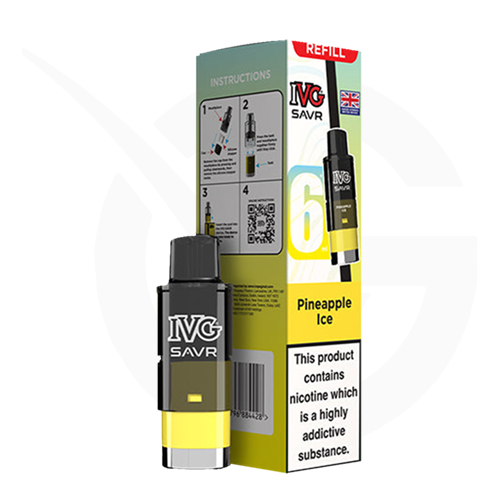 Pineapple Ice Prefilled Pods by IVG SAVR + Refill Containers