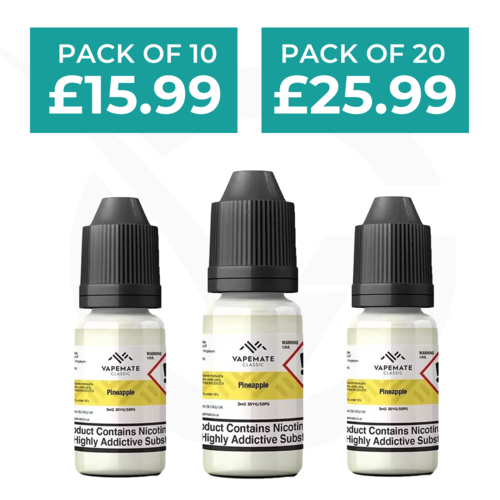 Pineapple 10ml 50/50 E-Liquid By Vapemate - Pack of 10 & 20