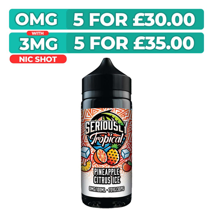 Seriously Tropical Pineapple Citrus Ice 100ml Shortfill E-Liquid