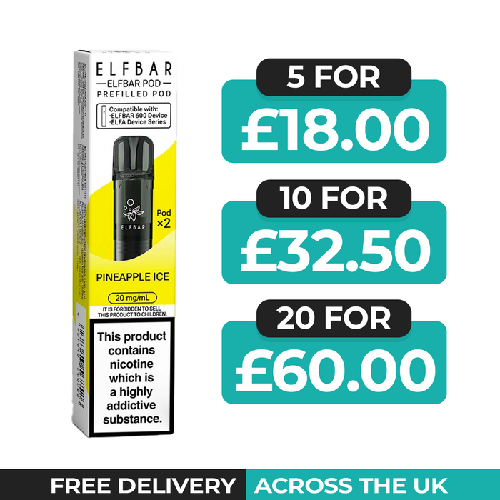 Elf Bar 600 Pineapple Ice Preflled Pods