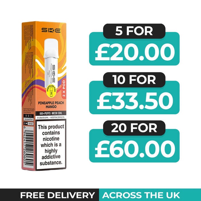 SKE 600 Pro Pineapple Peach Mango Replaceable Prefilled Pods