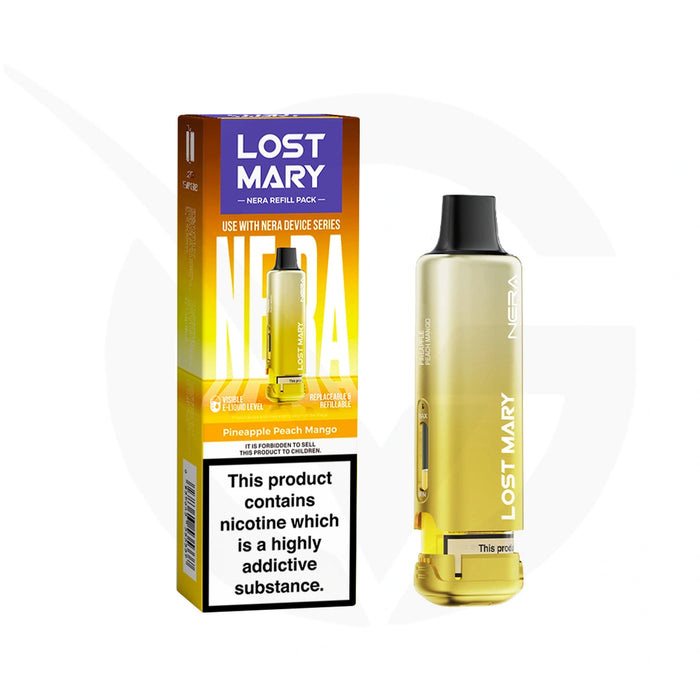 Pineapple Peach Mango Prefilled Pods by Lost Mary Nera15k + Refill Container