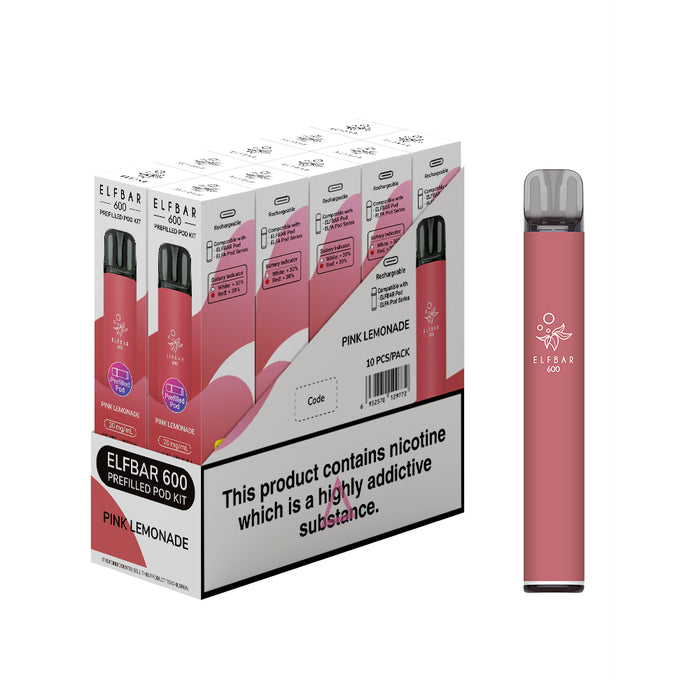 Elf Bar 600 Prefilled Pod Kit - Box of 10