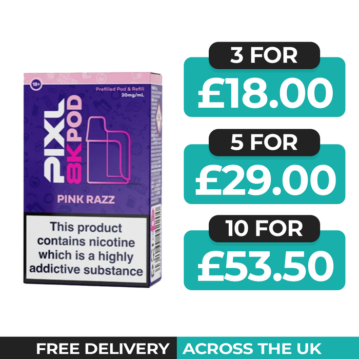 Pixl 8000 Pink Razz Refill Pods