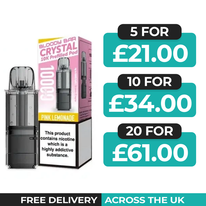Bloody Bar Crystal 10k Pink Lemonade Refill Pods