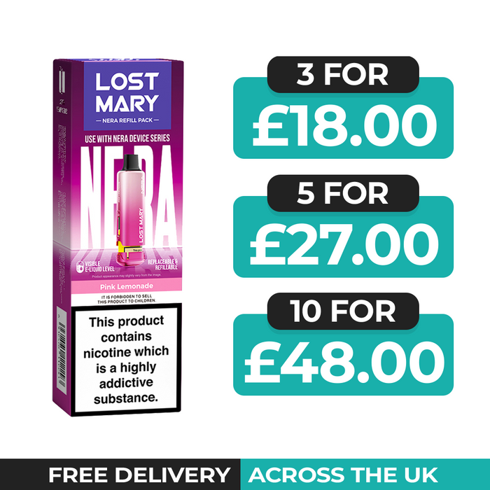Pink Lemonade Prefilled Pods by Lost Mary Nera15k + Refill Container