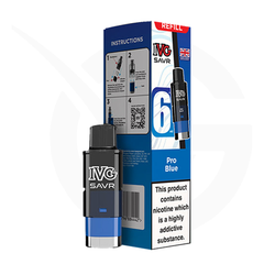 Pro Blue Prefilled Pods By IVG SAVR + Refill Containers