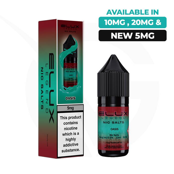 Oasis 10ml Nic Salt E-Liquid By Elux Legend