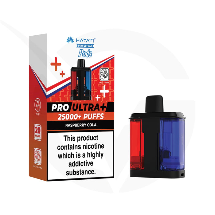 Raspberry Cola Hayati Pro Ultra Plus 25000 Refill Pods