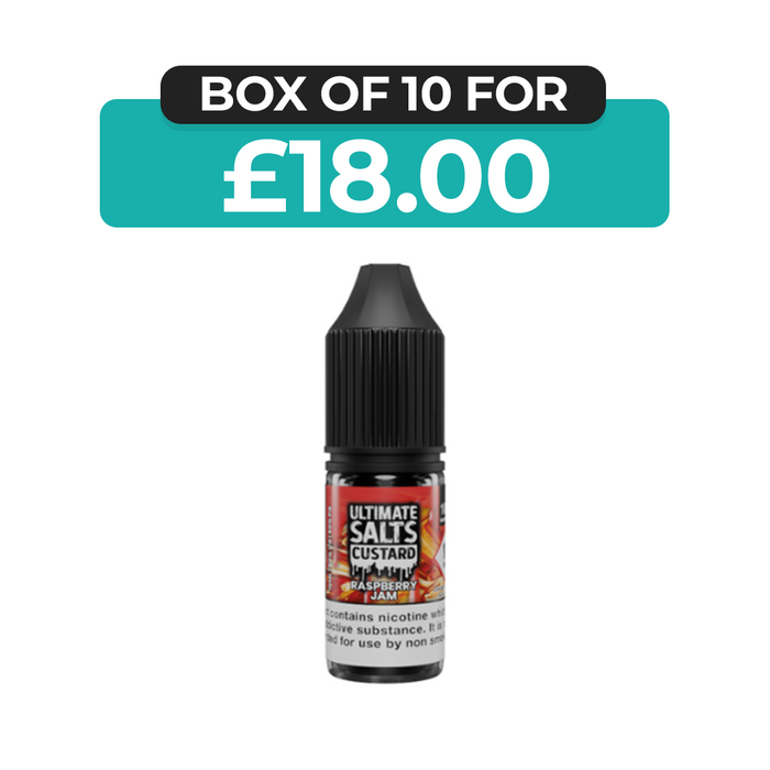 Raspberry Jam Custard 10ml Nic Salt E-Liquid by Ultimate Juice
