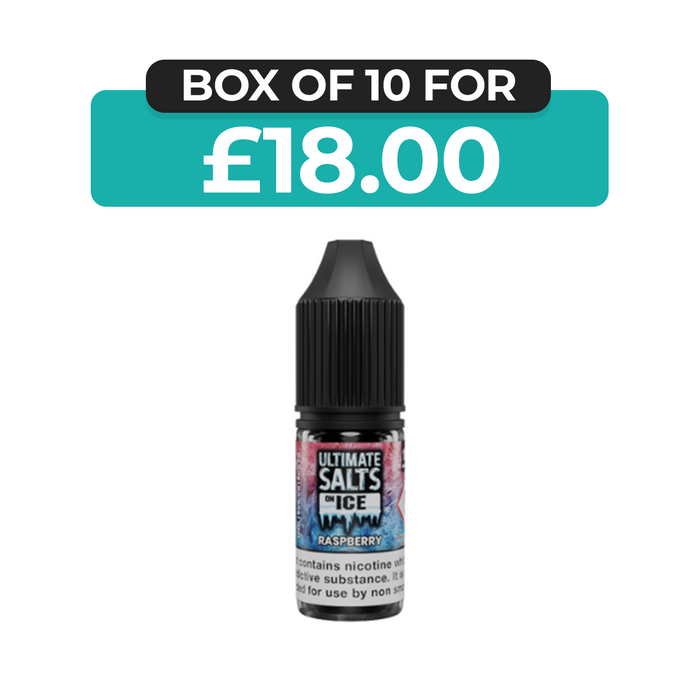 Raspberry On Ice 10ml Nic Salt E-Liquid by  Ultimate Juice