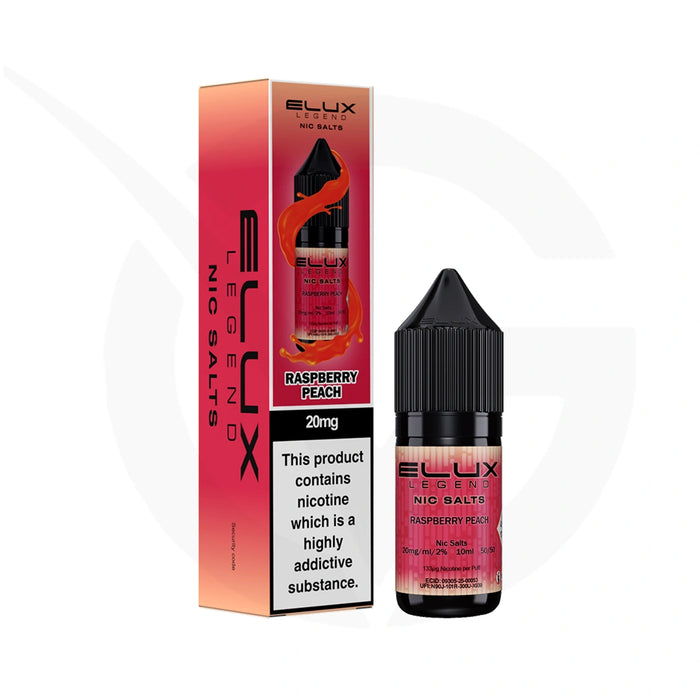 Raspberry Peach Nic Salt E-liquid by Elux Legend