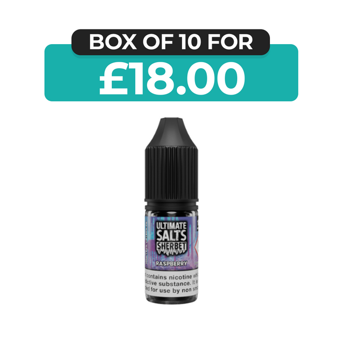 Raspberry Sherbet 10ml Nic Salt E-Liquid by Ultimate Juice
