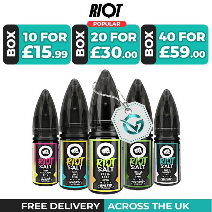 Riot Squad 10ml Nic Salt E-Liquid Box of 10