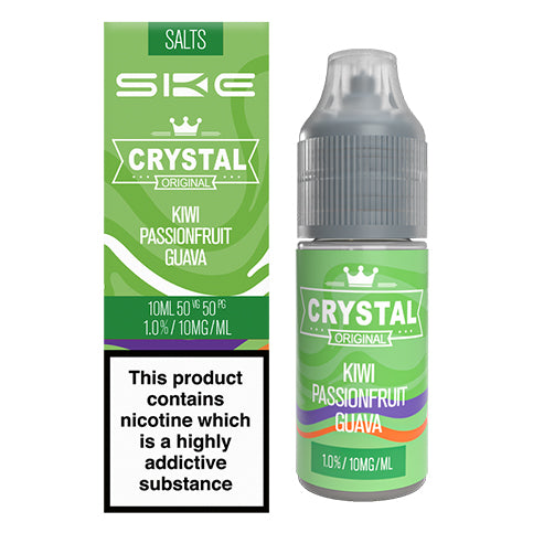 Kiwi Passionfruit Gvava 10ml Nic Salt E-Liquid by SKE Crystal