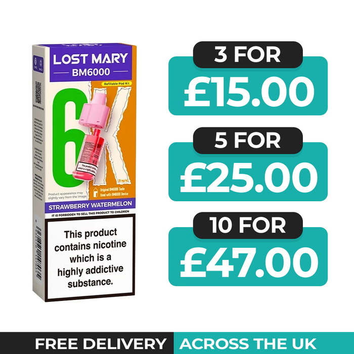 Lost Mary BM6000 Strawberry Watermelon Prefilled Refill Pods