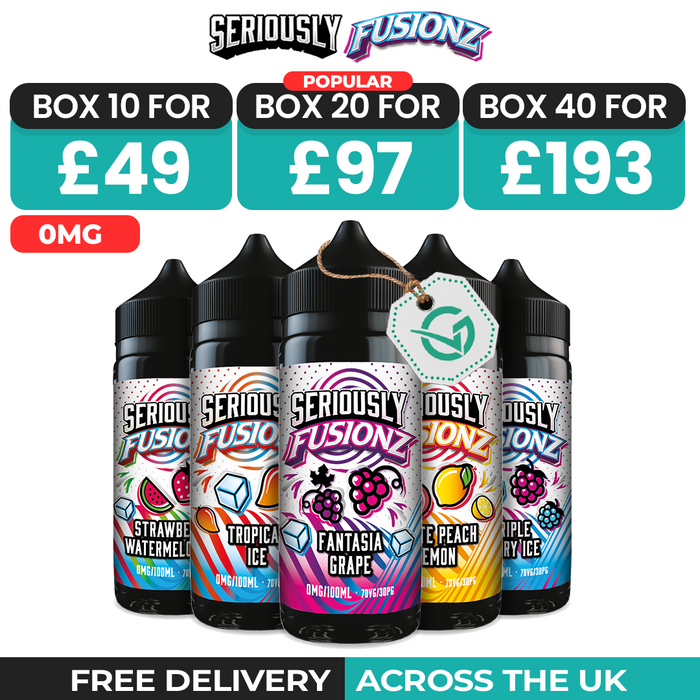 Seriously Fusionz 100ml Shortfill Box of 10, 20 & 40