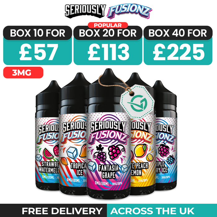Seriously Fusionz 100ml Shortfill Box of 10, 20 & 40