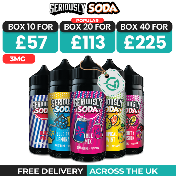 Seriously Soda 100ml Shortfill Box of 10, 20 & 40