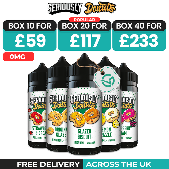 Seriously Donuts 100ml Shortfill Box of 10, 20 and 40