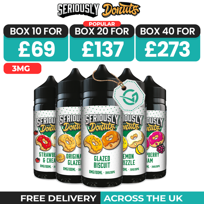 Seriously Donuts 100ml Shortfill Box of 10, 20 and 40