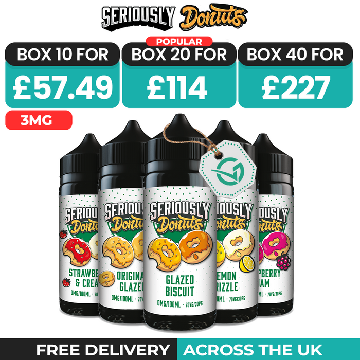 Seriously Donuts 100ml Shortfill Box of 10, 20 and 40