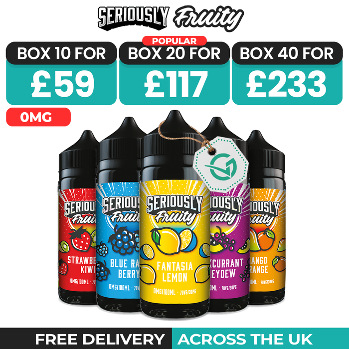 Seriously Fruity 100ml Shortfill Box of 10, 20 & 40
