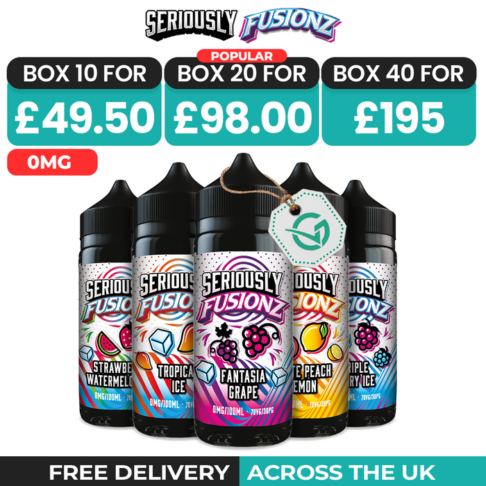 Seriously Fusionz 100ml Shortfill Box of 10, 20 & 40