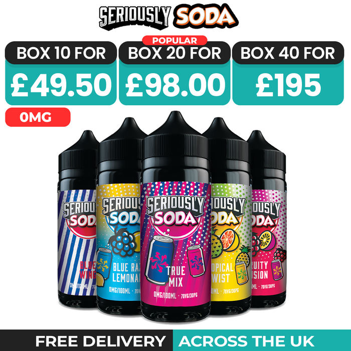 Seriously Soda 100ml Shortfill Box of 10, 20 & 40
