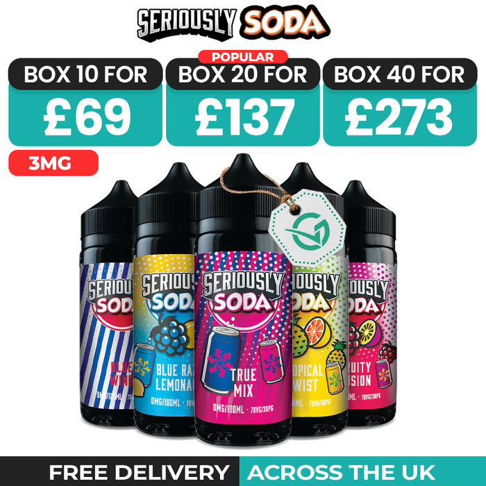 Seriously Soda 100ml Shortfill Box of 10, 20 & 40