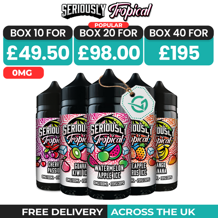 Seriously Tropical 100ml Shortfill Box of 10, 20 & 40