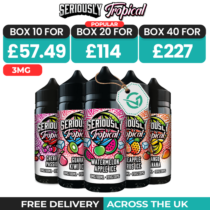 Seriously Tropical 100ml Shortfill Box of 10, 20 & 40