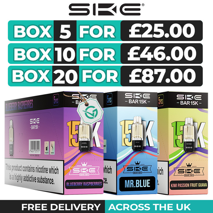 SKE Bar 15k Refill Pods Box of 5 & 10